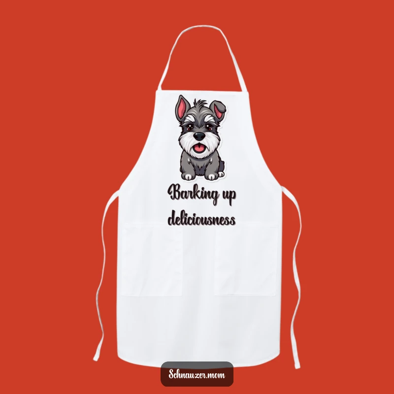 Funny Schnauzer Happy Bark Apron - Kitchen Canine Cheer