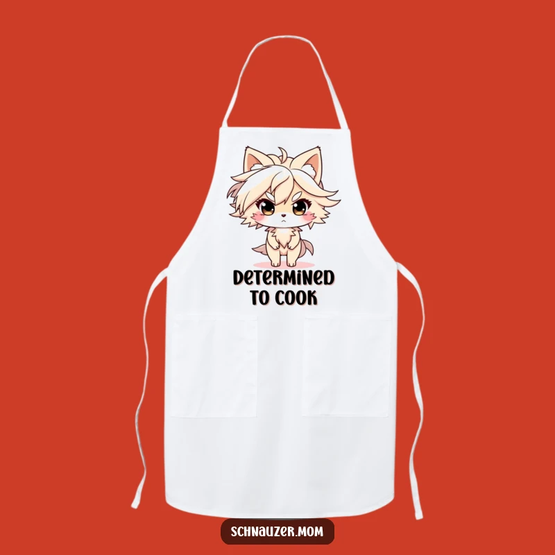 Funny Kitchen Apron: Determined Windblown Character, Perfect Chef's Gift