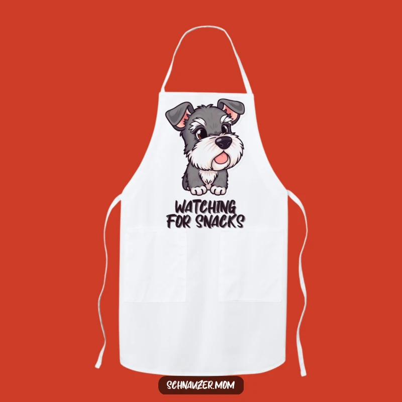 Funny Alert Schnauzer Ears Apron - Observant Kitchen Watch Gift.