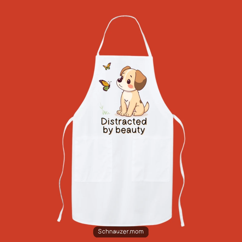 Funny Dog Butterfly Apron - Chef's Humorous Kitchen Accessory Gift