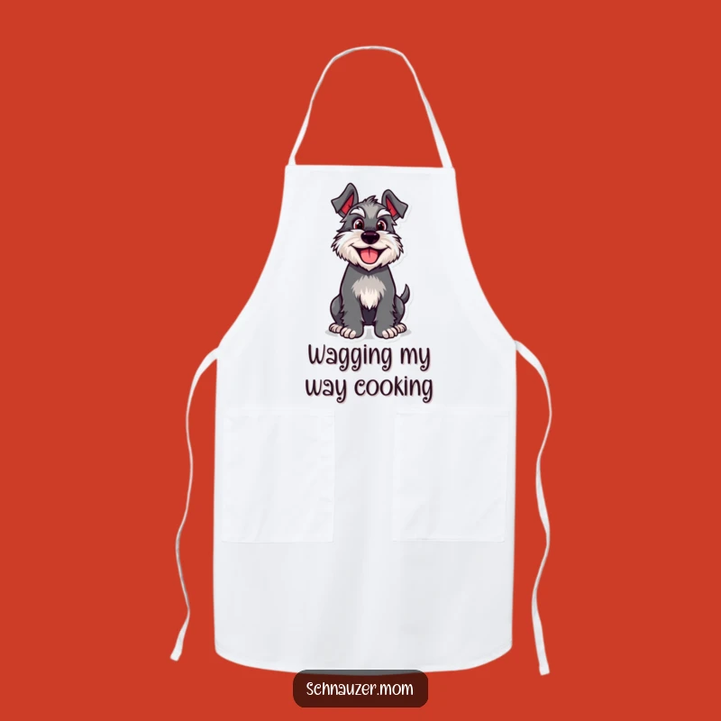 Funny Happy Schnauzer Apron: Cook with Canine Cheer and Laughter!