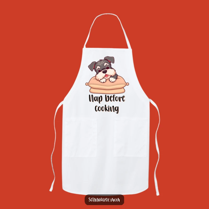 Funny Schnauzer Sigh Apron: Cook with Comfort and Humor - Delightful Dog Design