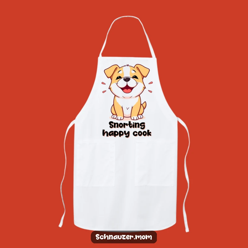Funny Snorting Dog Apron: Happy Sound for a Hilarious Cooking Companion!