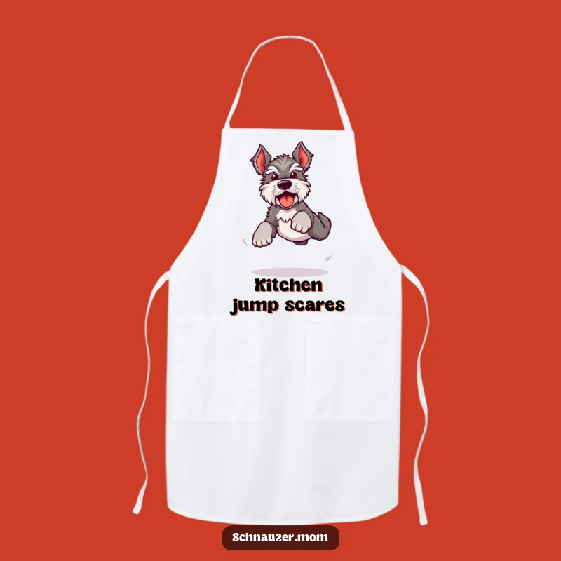 Funny Kawaii Schnauzer Apron: Energetic Chef's Helper for Joyful Cooking
