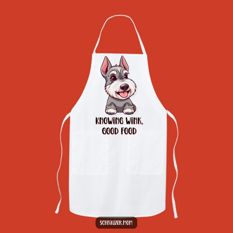 Funny Schnauzer Apron: Chef's Knowing Glance Kitchen Gear