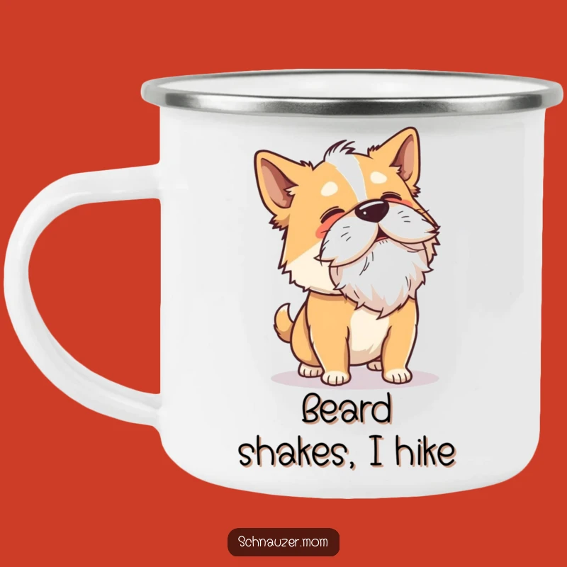 Funny Camping Mug: Shaking Dog for Your Hilarious Outdoor Adventures!