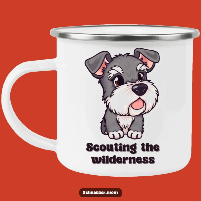 Durable Funny Alert Schnauzer Ears Camping Mug - Outdoor Watchful Gift.
