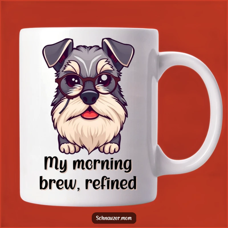Funny Distinguished Schnauzer Monocle Mug - Sophisticated Dog Gift