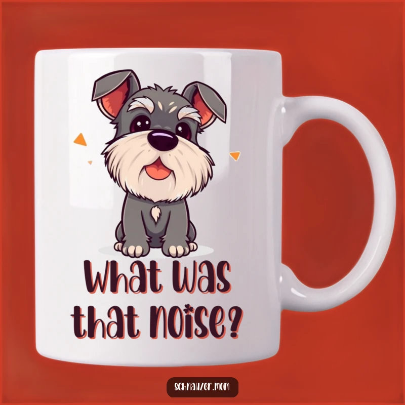 Funny Kawaii Schnauzer Head Tilt Mug: Listening Dog, Perfect Humorous Gift
