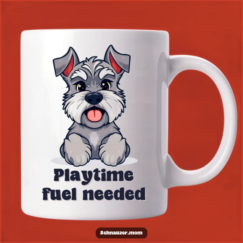 Funny Kawaii Schnauzer Playtime Mug - Inviting Dog Gift
