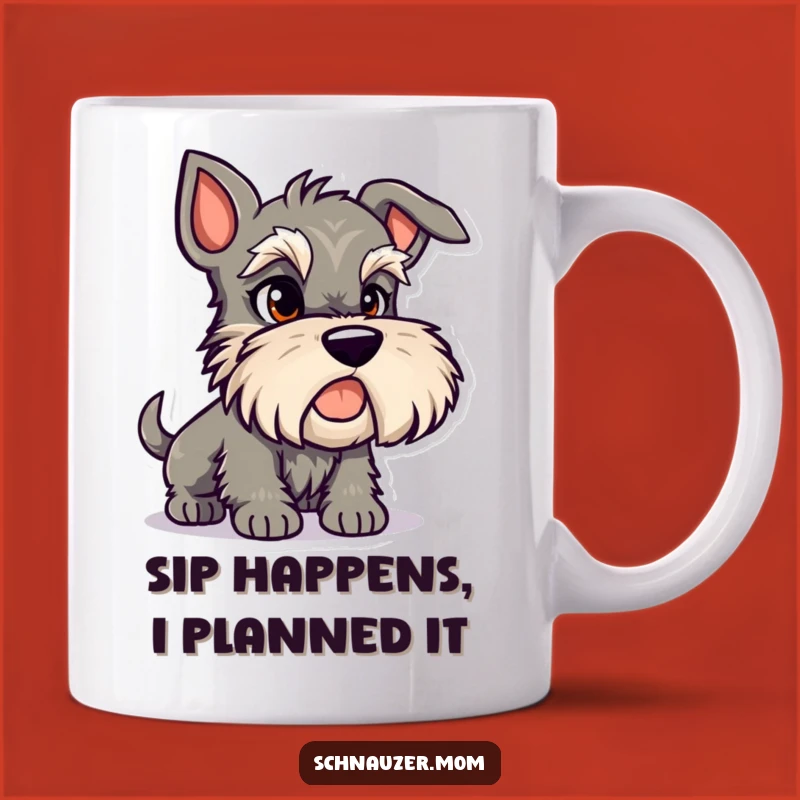 Funny Mischievous Schnauzer Mug: The Perfect Cheeky Dog Lover Gift!