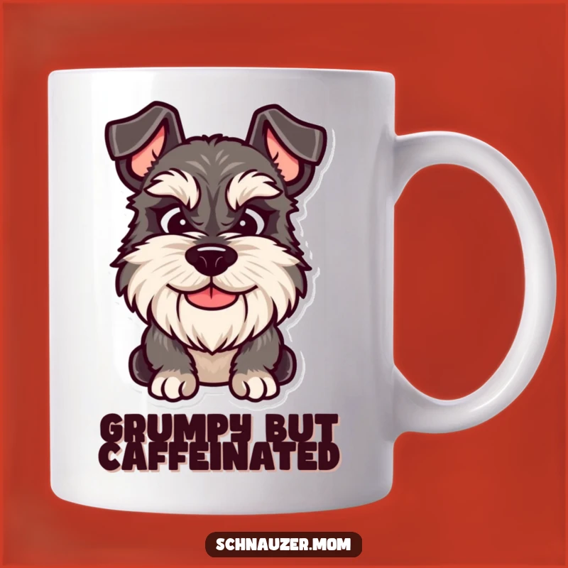 Funny Grumpy Schnauzer Smile Mug - Unique Dog Owner Gift Idea!