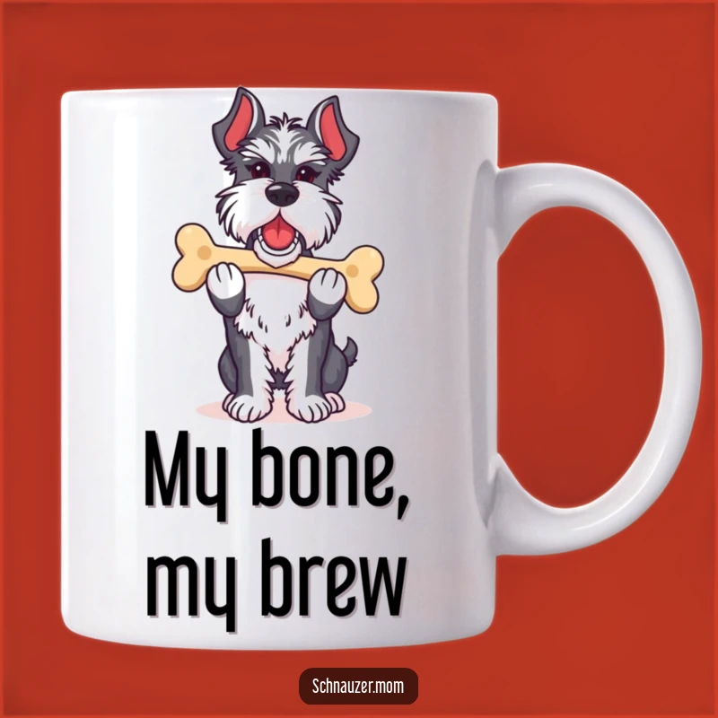 Funny Proud Schnauzer Lady Bone Mug: Prized Possession Canine Gift