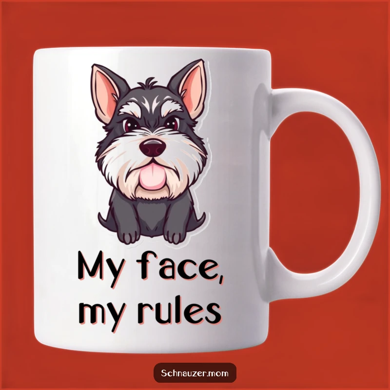 Funny Schnauzer Lady Mustache Mug: A Proud and Determined Canine Gift