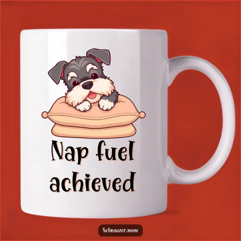 Funny Schnauzer Sigh Mug: Relaxing Dog Pose for Cozy Mornings - Perfect Funny Gift