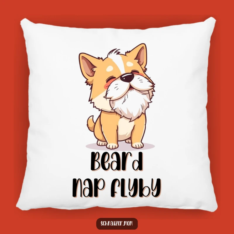 Funny Shaking Dog Pillow: Beard Flying Comfort for a Hilarious Home Accent!
