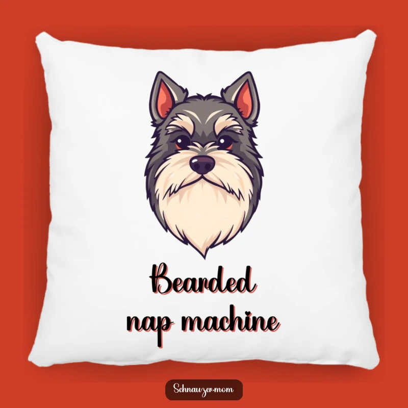 Funny Kawaii Schnauzer Beard Pillow - Soft Stylish Dog Cushion