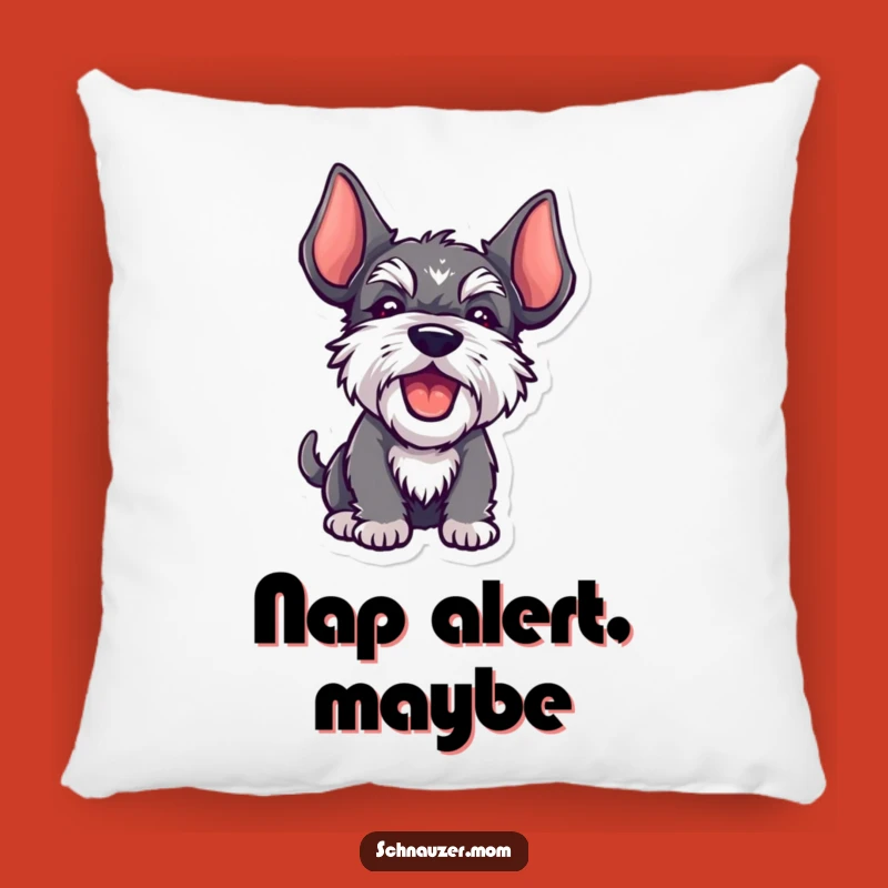 Cozy Funny Kawaii Schnauzer Pillow - Soft Dog Accent, Perfect Gift