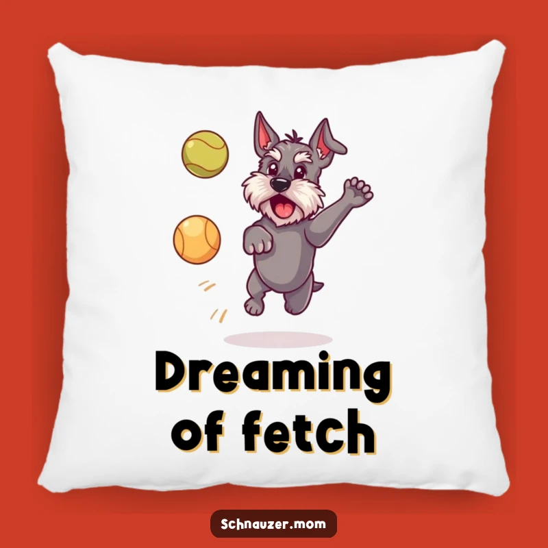 Funny Schnauzer Dog Pillow: Cozy Playful Pup Cuddle Companion