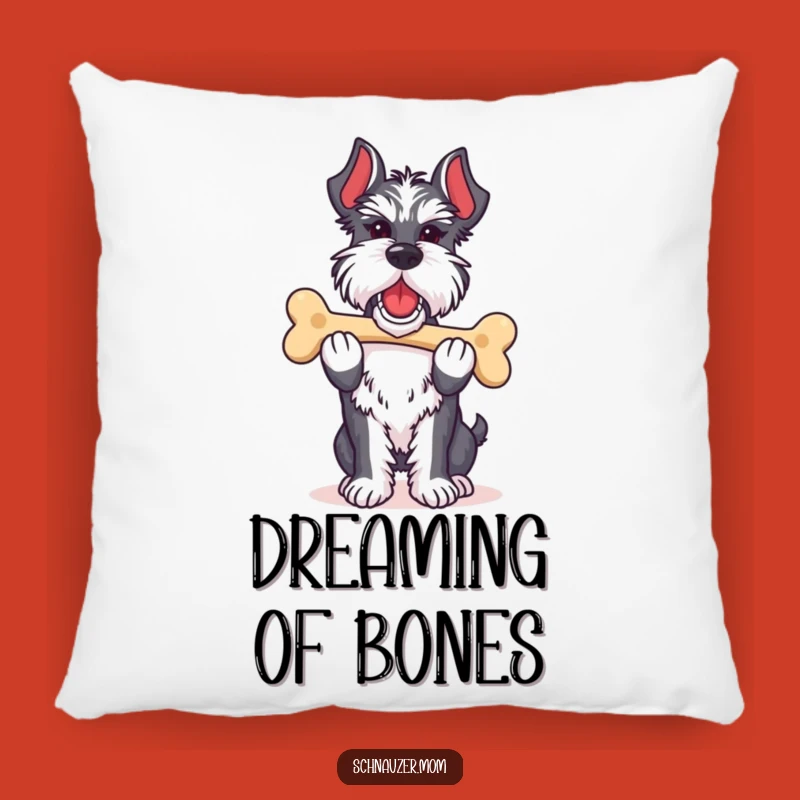 Funny Schnauzer Lady Bone Pillow: Comfy Proud Decor Gift