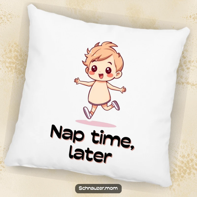 Funny Pillow: Soft accent pillow featuring a character prancing with a confident, energetic gait, adding comfort and lively vibes to any room, a great funny gift.