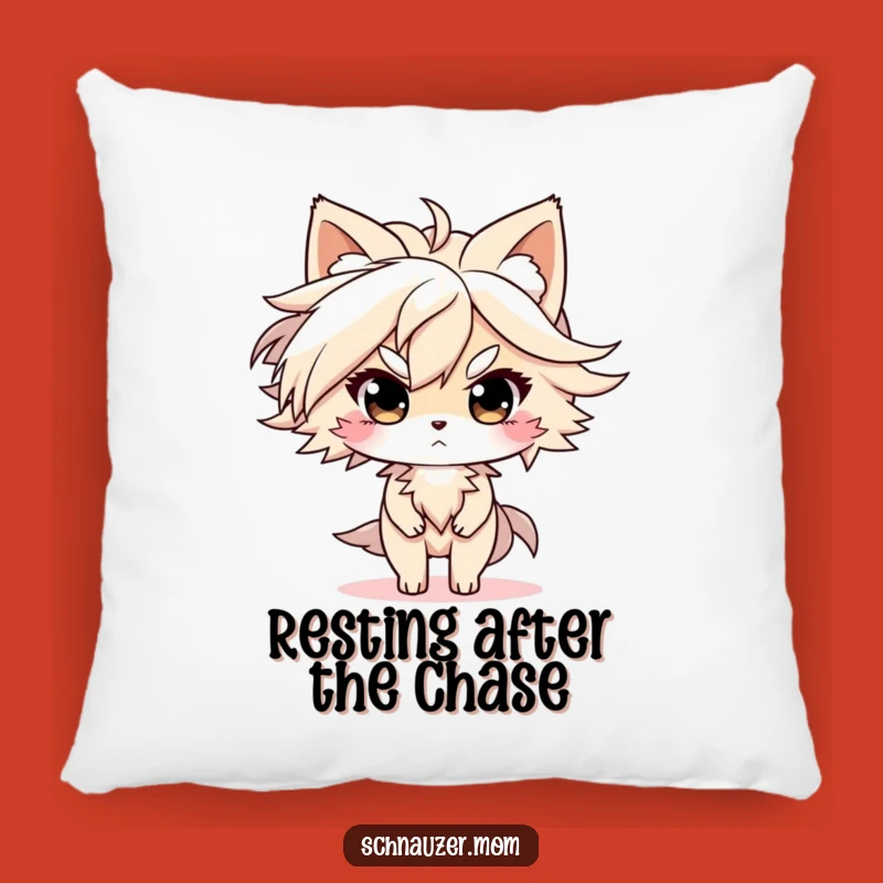 Funny Accent Pillow: Determined Windblown Character, Perfect Comfy Gift