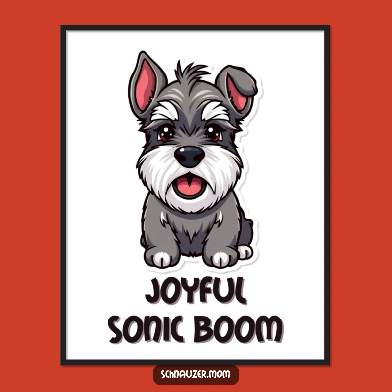 Funny Schnauzer Happy Bark Digital Art - Instant Dog Enthusiasm