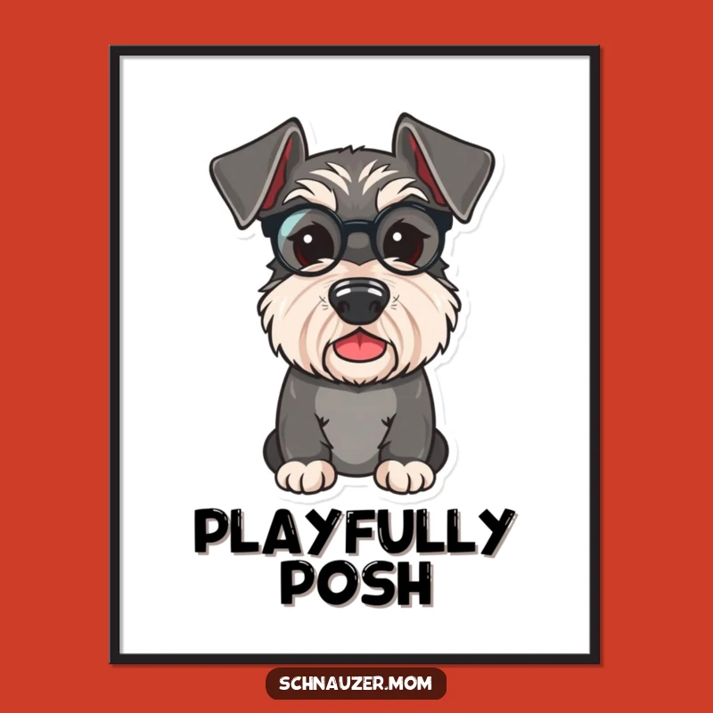 Funny Schnauzer Monocle Digital Art - Instant Distinguished Charm