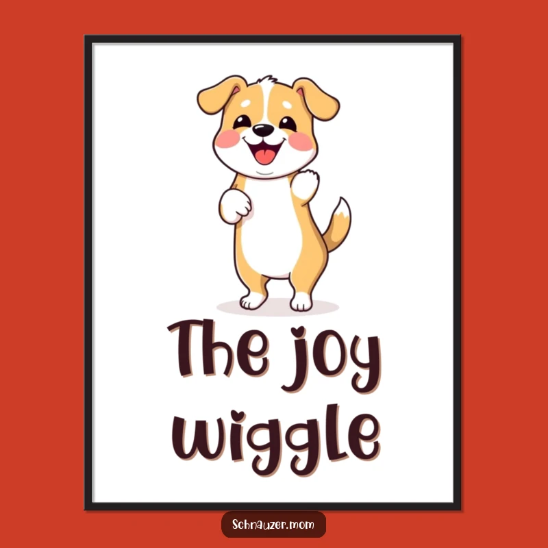 Funny Dancing Dog Wiggle Digital Art - Instant Hilarious Celebration Download