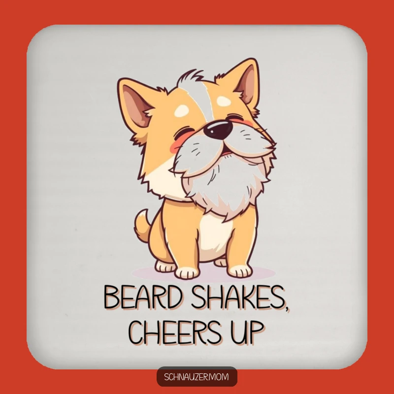 Funny Dog Coasters: Flying Beard Fun for Your Hilarious Drink Protection!
