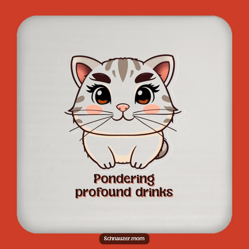 Funny Coaster: Distinguished Protection with Bushy Eyebrows, Bar Humorous Gift