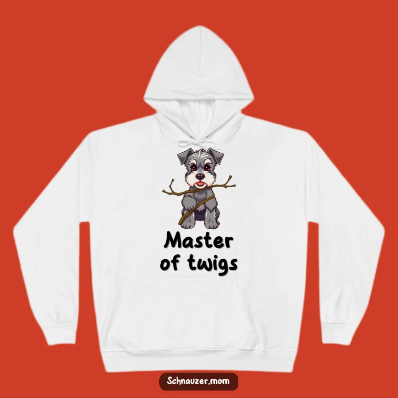 Cozy Funny Kawaii Schnauzer Twig Hoodie - Proud Dog Lover Gift