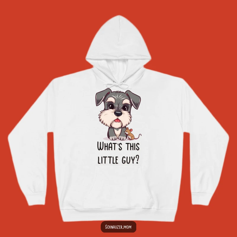 Cozy Funny Schnauzer Hoodie - Curious Eyebrows & Mouse - Gift