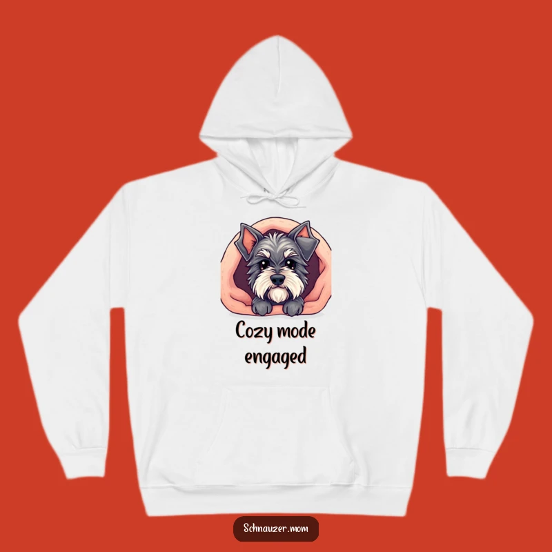 Funny Kawaii Schnauzer Hoodie - Cozy Blanket Peek Sweatshirt Gift