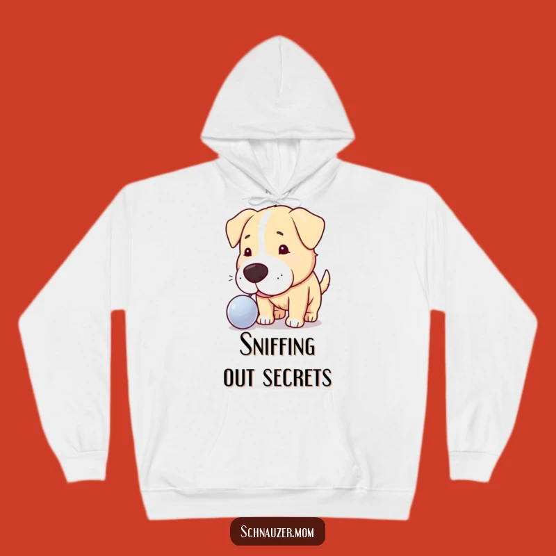 Funny Curious Dog Shiny Object Hoodie - Cozy & Hilarious Explorer Companion Gift