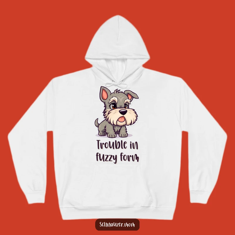 Funny Mischievous Schnauzer Hoodie: Cozy Up with Canine Cunning!