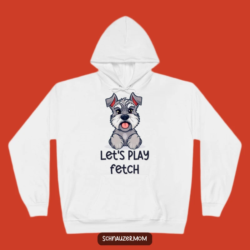 Cozy Funny Kawaii Schnauzer Playtime Hoodie - Warm Invitation Gift