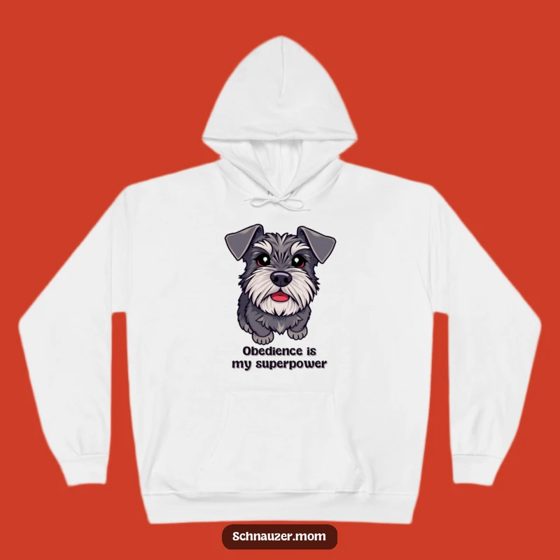 Cozy Funny Schnauzer Adoring Eyes Hoodie: Warmth and Loyalty for Dog Lovers