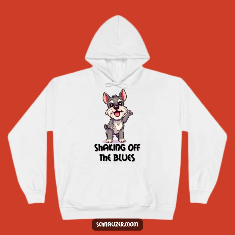 Cozy Funny Schnauzer Lady Hoodie: Excited Shake, Warm & Humorous