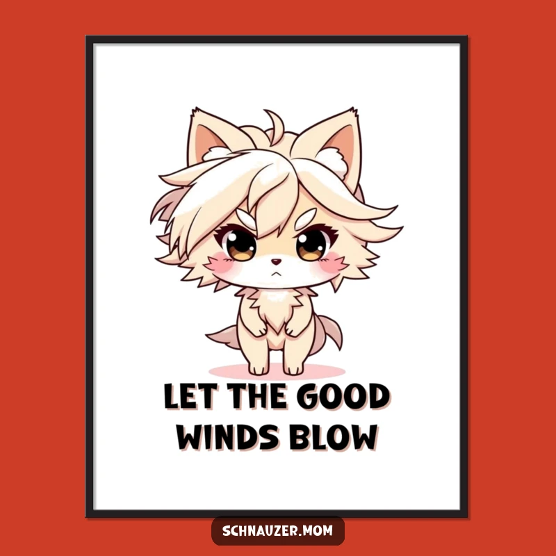 Free Printable Wall Art: Determined Pup - Funny Downloadable Decor