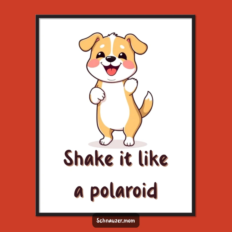 Free Printable Wall Art: Happy Dancing Dog, Humorous Downloadable Dog Art for Fun Decor