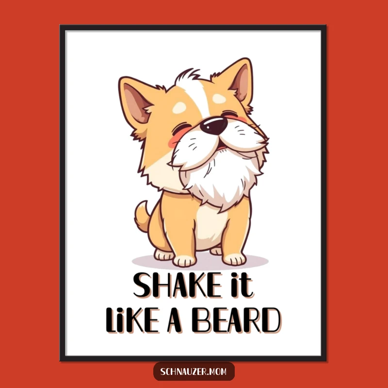 Free Printable Wall Art: Shaking Beard Dog Adds Dynamic Fun to Your Walls