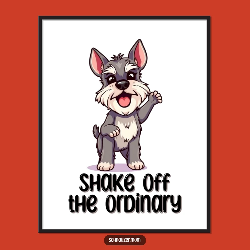 Funny Free Printable Wall Art: Shaking Schnauzer Lady Downloadable Decor