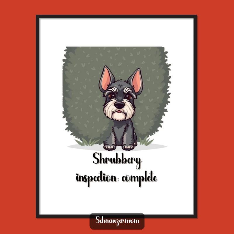 Free Printable Schnauzer Wall Art: Sneaky Shrub Dog Downloadable Decor