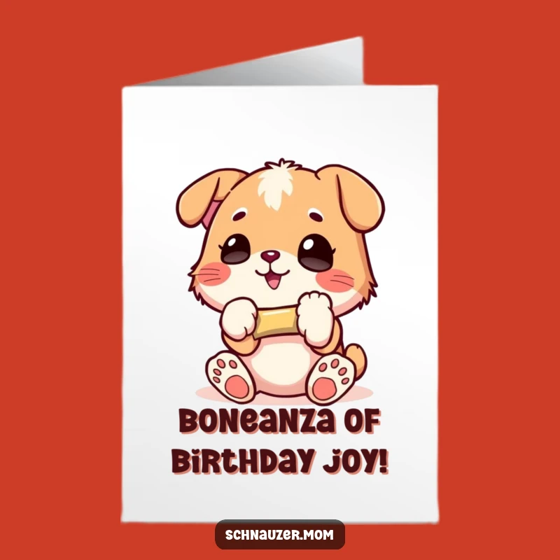 Free Printable Birthday Card: Happy Doggy Bone - Funny Downloadable Gift