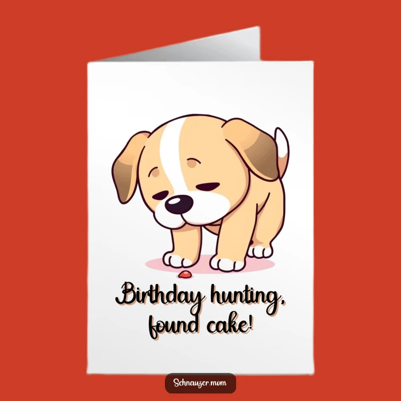 Free Printable Birthday Card: Focused Dog Finds the Funniest Birthday Surprise