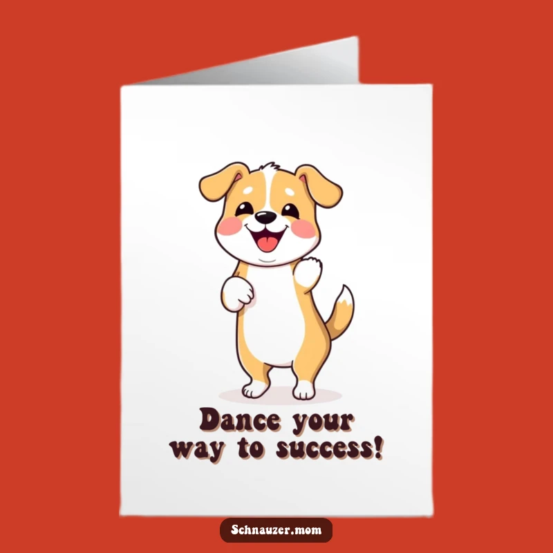 Free Printable Congrats Card: Happy Dancing Dog, Humorous Downloadable Greeting for Big Wins