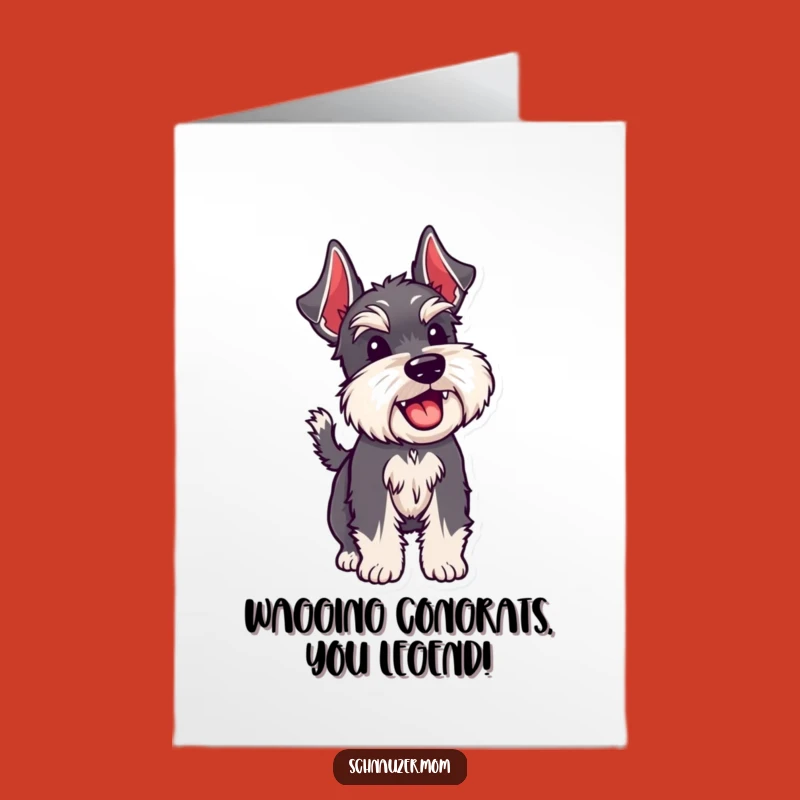 Free Printable Schnauzer Congrats Card: Happy Wagging Tail, Downloadable Celebration