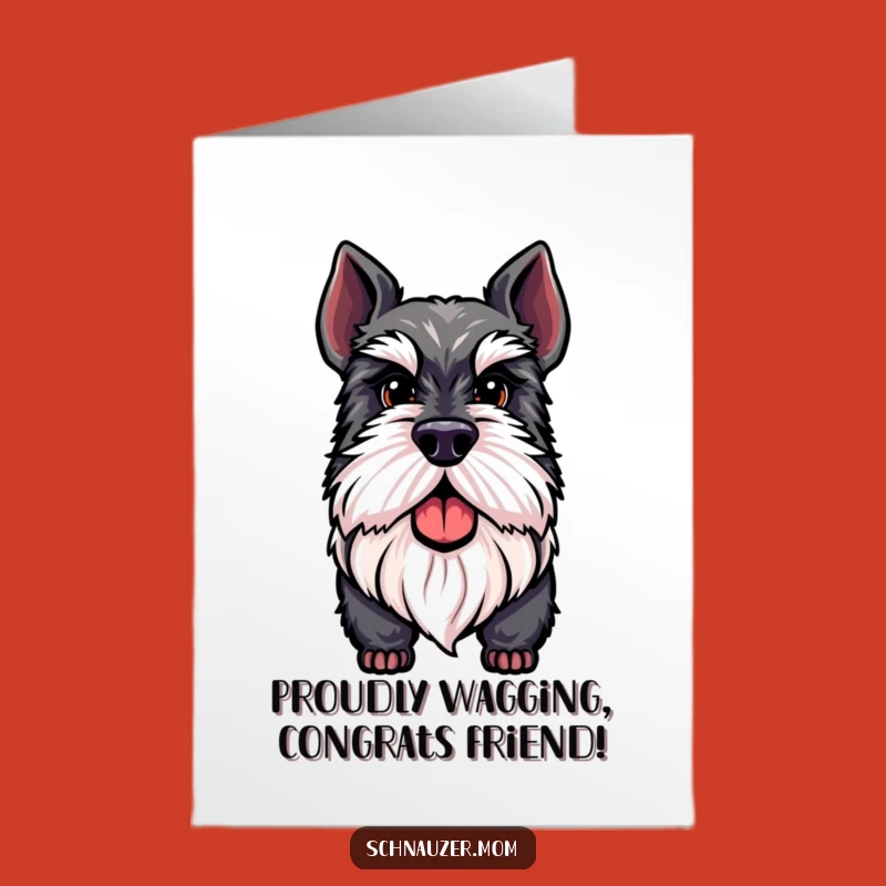 Free Printable Congrats Card: Dapper Schnauzer Beard - Humorous Downloadable Gift