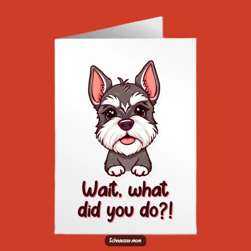 Schnauzer Congratulations Card Free Printable: Curious Pup Downloadable Gift